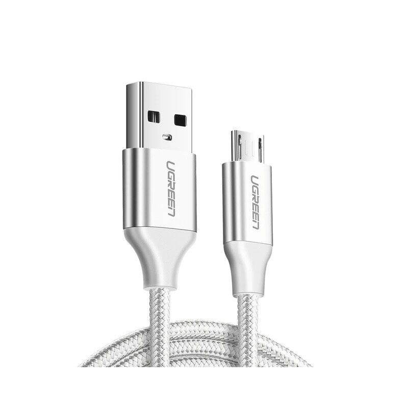 Kabel USB do Micro USB UGREEN US290 QC 3.0 2.4A 1.5m (biały)