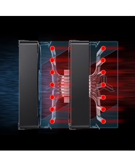 Jonsbo CR-3000 Chłodzenie procesora Dual Tower, ARGB - 2x 120 mm, czarne