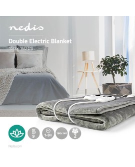 Koc elektryczny Nedis 160x140cm PEBL130CWT2
