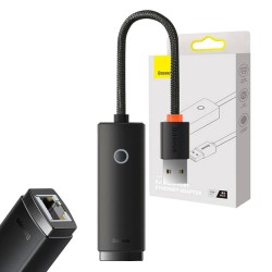 Adapter sieciowy Baseus Lite Series USB do RJ45, 100Mbps (czarny)