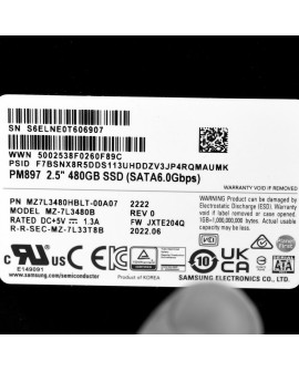Dysk SSD Samsung PM897 480GB SATA 2.5" MZ7L3480HBLT-00A07 (DWPD 3)