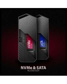 Obudowa SSD M.2 AXAGON EEM2-GAM, USB-C 10Gbps - NVMe & SATA SSD GAME M.2 box, bez skrótów
