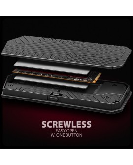 Obudowa SSD M.2 AXAGON EEM2-GAM, USB-C 10Gbps - NVMe & SATA SSD GAME M.2 box, bez skrótów