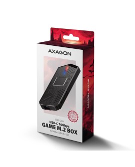 Obudowa SSD M.2 AXAGON EEM2-GAM, USB-C 10Gbps - NVMe & SATA SSD GAME M.2 box, bez skrótów
