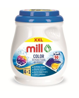 MILL PROFFESIONAL Duo Caps kapsułki do prania kolorowych ubrań Color 50 szt.