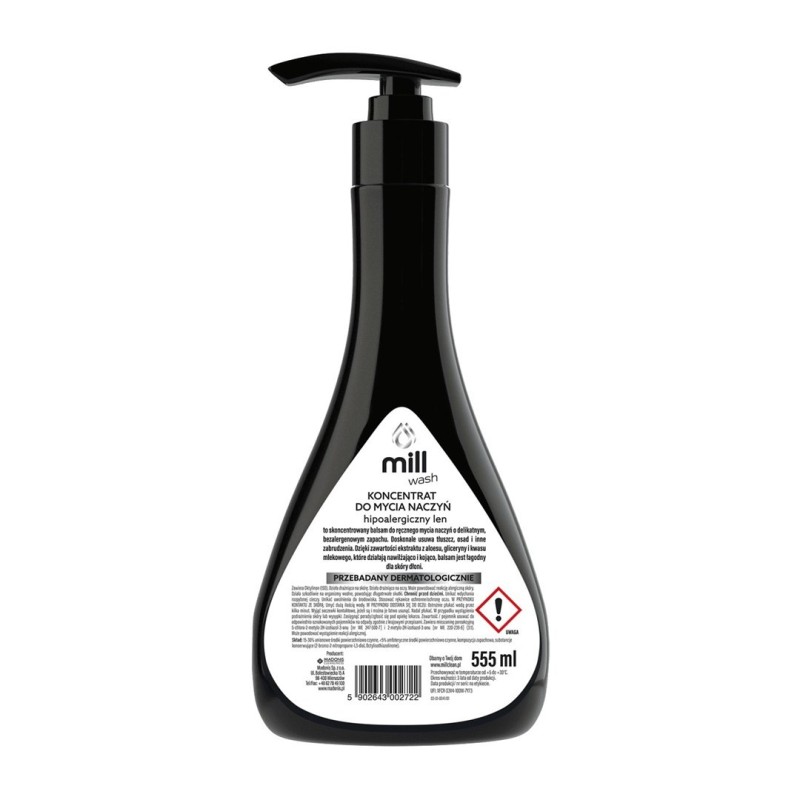 MILL WASH Koncentrat balsam do mycia naczyń Hipoalergiczny Len 555ml