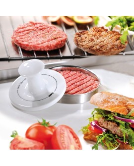 GEFU SPARK prasa do hamburgerów Stal nierdzewna, Biały Porcelana, Stal nierdzewna