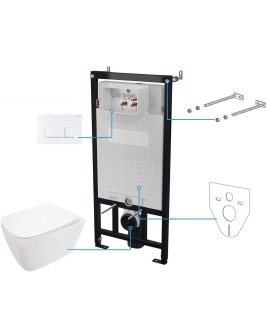 Zestaw WC podtynkowy 6 w 1