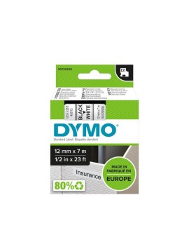 DYMO D1 - Standard Etykiety - Czarno na białym - 12mm x 7m