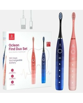 Zestaw szczoteczek sonicznych Oclean Find Duo Set (czerwony/niebieski)