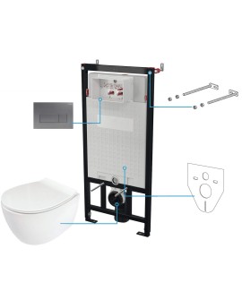 Zestaw WC podtynkowy 6 w 1