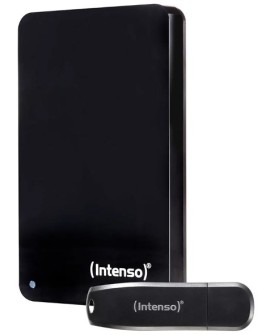 Dysk zewnętrzny 1TB USB3 z pamięcią 64GB USB, kolor czarny, model INTENSO