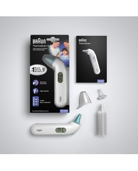 Braun ThermoScan 3 Kontaktowy Biały Ucho