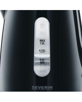 SEVERIN CZAJNIK ELEKTRYCZNY 1L, PLASTIK, ZAKRYTA GRZAŁKA, WSKAŹNIK POZIOMU WODY, ZAKRYTY ELEMENT GRZEJNY, MOC 2200W WK3410