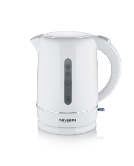 SEVERIN CZAJNIK ELEKTR. BIAŁY, PLASTIK, POJ. 1,7 L, ZAKRYTA GRZAŁKA, DUŻY OTWÓR, DŁ. PRZEWODU 70 CM, MOC 2200W WK4325