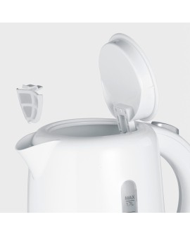 SEVERIN CZAJNIK ELEKTR. BIAŁY, PLASTIK, POJ. 1,7 L, ZAKRYTA GRZAŁKA, DUŻY OTWÓR, DŁ. PRZEWODU 70 CM, MOC 2200W WK4325