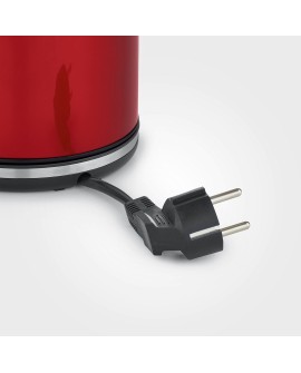 SEVERIN CZAJNIK ELEKTRYCZNY STALOWY, LAKIEROWANA CZERWIEŃ, ZAKRYTY ELEMENT GRZEJNY, OTWÓR XXL, WOLNY OD BPA, 1L, 2400W WK3427