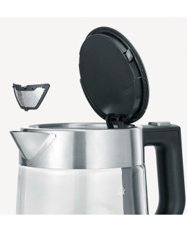 SEVERIN CZAJNIK ELEKTR. SZKŁO-STAL, POJ. 1 L, ZAKRYTA GRZAŁKA, FILTR ANTYWAPNIOWY, LAMPKA KONTROLNA, MOC 2200W WK3468