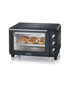 SEVERIN MINI PIEKARNIK PÓJ. 14 L, TEMP. 230°C, W ZESTAWIE RUSZT DO GRILLOWANIA, BLACHA I TACKA NA OKRUCHY, MOC 1200W TO2042