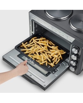 SEVERIN MINI PIEKARNIK Z PŁYTAMI DO GOTOWANIA, ZAKRES TEMP. 100°C-230°C, TIMER DO 120 MIN, 30 L, 1500W TO2074