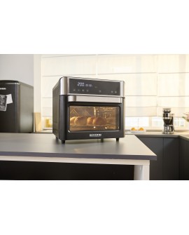 SEVERIN MINI PIEKARNIK Z FUNKCJĄ AIR FRYER, 12 AUTO. PROGRAMÓW, WYŚWIELACZ DOTYKOWY LED, TEMP. 40°C-220°C, 25 L ,2200W TO2077