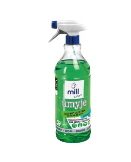 MILL CLEAN UMYJE Płyn do mycia szyb, szkła, luster, glazury o zapachu Konwalii 1,22l (opak.zb 9 szt.)