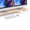 POUT Eyes9 – Podstawka pod dwa monitory z uniwersalnym bezprzewodowym systemem ładowania urządzeń, kolor biały