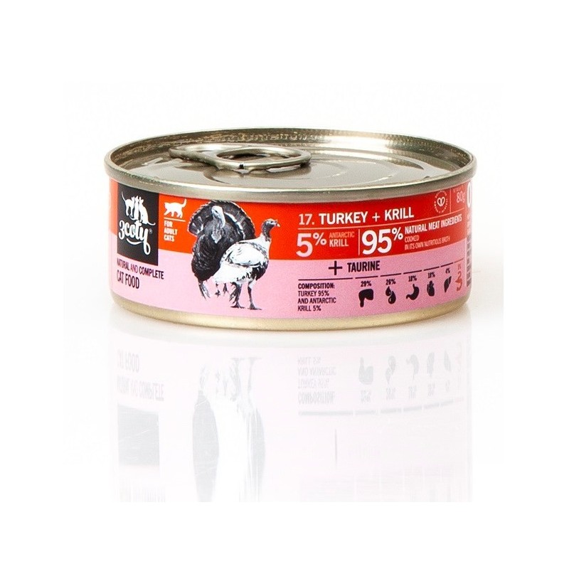 3Coty TURKEY + KRILL for Adult cats 80g