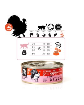 3Coty TURKEY + KRILL for Adult cats 80g