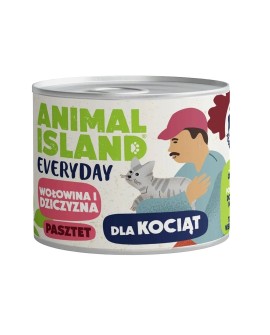 ANIMAL ISLAND wołowina/dziczyzna dla kociąt 185g