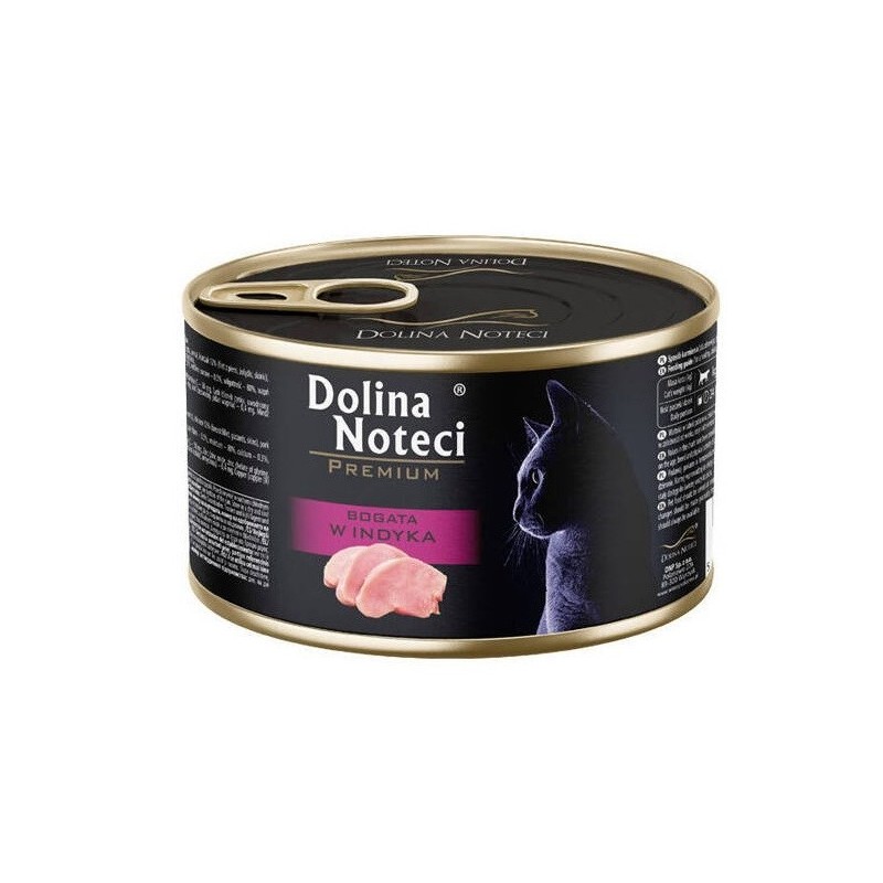 DOLINA NOTECI BOGATA W indyka karma dla kota 185g