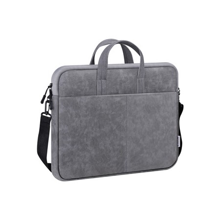 Torba na  notebook 15,6", SOLID, szara, imitacja skóry, Defender