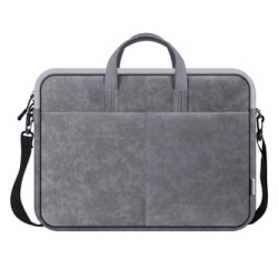 Torba na  notebook 15,6", SOLID, szara, imitacja skóry, Defender