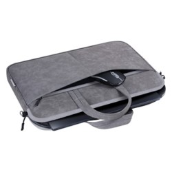 Torba na  notebook 15,6", SOLID, szara, imitacja skóry, Defender