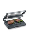 SEVERIN GRILL KONTAKTOWY STAL, SZARY, WANIENKA NA TŁUSZCZ, WĄSKI DESIGN, POWŁOKA NIEPRZYWIERAJĄCA, MOC 800W KG 2394