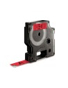 DYMO D1 - Standard Etykiety - Czarny na czerwonym - 12mm x 7m