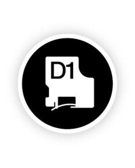 Taśma Do drukarek DYMO D1 12 mm x 7 m biały/czarny (12mm )