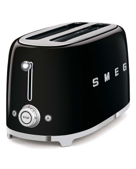 Toster Smeg TSF02BLEU czarny 4 kromek, metalowa obudowa