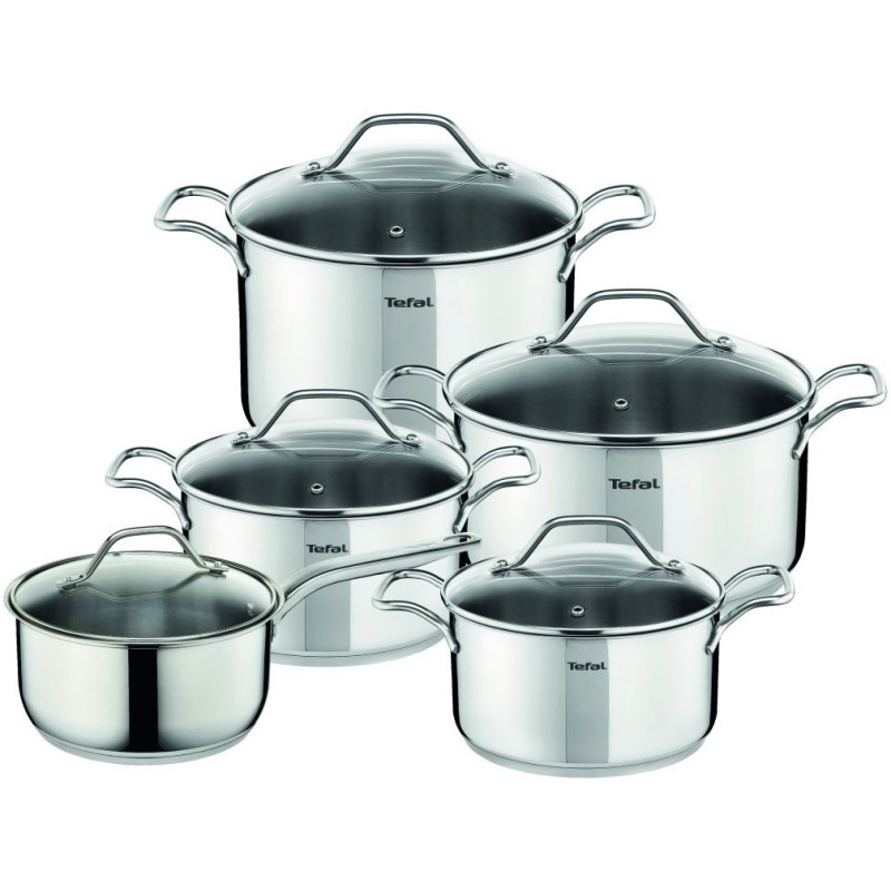 Zestaw garnków Tefal A702SC84 (1,3 litra, 2 litry, 2,9 litra, 4,9 litra, 6 litrów)