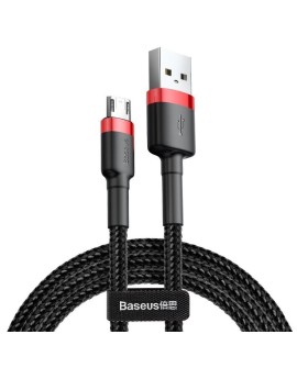 Kabel Baseus cafule CAMKLF-C91 (USB M - Micro USB M 2m kolor czarno-czerwony)