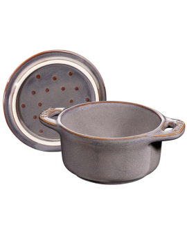 Mini Cocotte okrągły STAUB 40511-998-0 - antyczny szary 200 ml