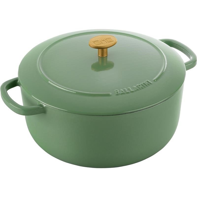 GARNEK ŻELIWNY OKRĄGŁY BALLARINI BELLAMONTE 75003-577-0 - 5,5 LTR ZIELONY