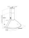 Okap kominowy AKPO WK-4 DANDYS 50 INOX (500mm stal nierdzewna)