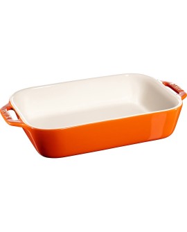 Prostokątny półmisek ceramiczny Staub - 400 ml, Pomarańczowy