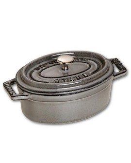 Mini garnek żeliwny owalny Staub - 250 ml, Grafitowy