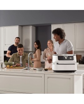 Ninja AF500EUWH frytkownica Podwójny 10,4 l Autonomiczny 2470 W Frytkownica na gorące powietrze Srebrny, Biały