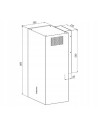 Okap AKPO WK-4 CUBERA WL CZARNY MAT T520 M3 / CZARNY FILTR ALUMINIOWY