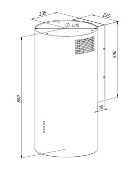 Okap AKPO WK-4 BALMERA WL SLIM BIAŁY PÓŁMAT T450 M3