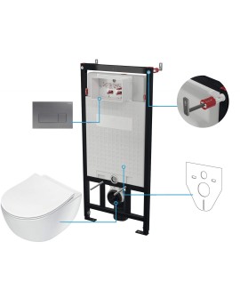 Zestaw WC podtynkowy 6 w 1