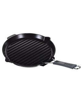 Okrągła patelnia żeliwna grillowa STAUB 40509-426-0 - czarna 27 cm